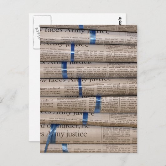 Stack of Newspapers Current Events Art Briefkaart (Voorkant / Achterkant)