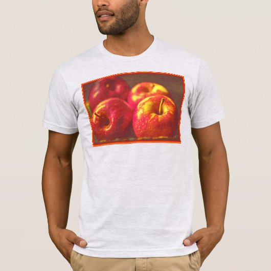 "Stack of Red Apples Fruit" Kute foto. Bestel nu T-shirt (Voorkant)