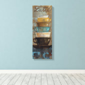 Stacked Coffee Cups Canvas Afdruk (Insitu (Houten vloer))