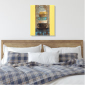 Stacked Coffee Cups Canvas Afdruk (Insitu (Slaapkamer))