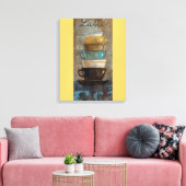 Stacked Coffee Cups Canvas Afdruk (Insitu (Woonkamer))