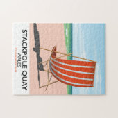Stackpole Quay Wales strand reisposter Legpuzzel (Horizontaal)