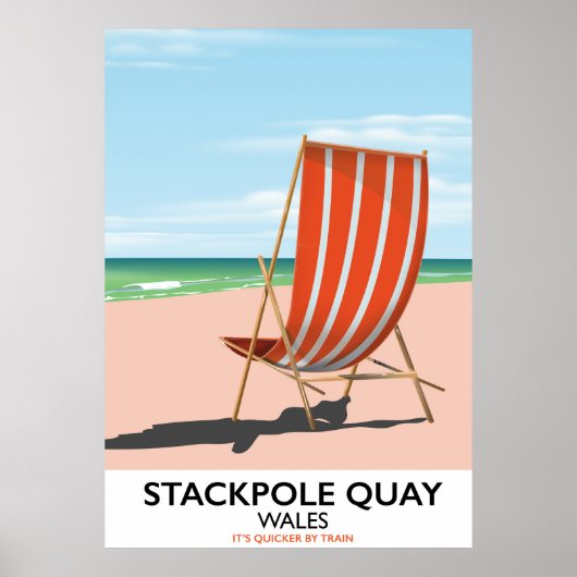 Stackpole Quay Wales strand reisposter Poster (Voorkant)