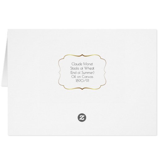 Stacks of Wheat Summer Claude Monet Artwork (Dos Horizontal)