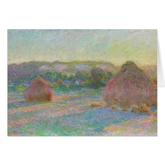 Stacks of Wheat Summer Claude Monet Artwork (Devant horizontal)