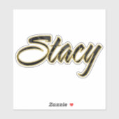 Stacy black gold Lettering Aufkleber Sticker (Vel)