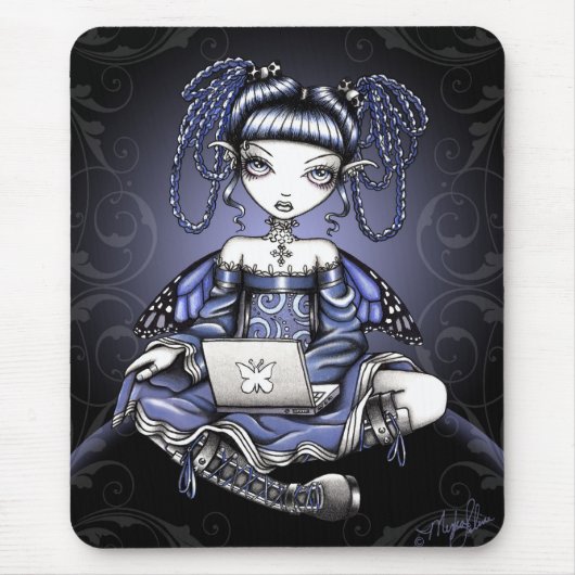Stacy Blue Lab Top Fairy Mousepad Muismat (Voorkant)
