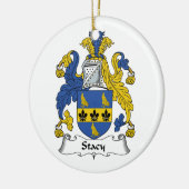 Stacy Family Crest Keramisch Ornament (Links)