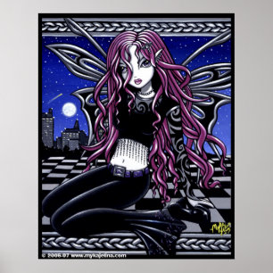 Stacy Pink Feary City Scape Poster tatoué