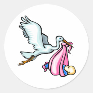 Stacy Stork Ronde Sticker