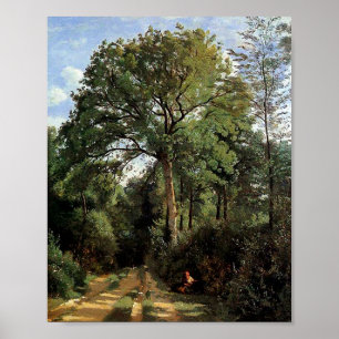 Stad aan de rand van Jean-Baptiste Camille Corot Poster