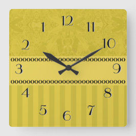 Stad Abstract Klok Goud met Stripes