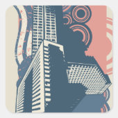 Stad Abstracte Stickers (Voorkant)