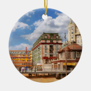 Stad - Atlantic City, NJ - The Dennis Hotel 1908 Keramisch Ornament
