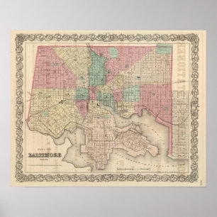 Stad Baltimore, Maryland Poster