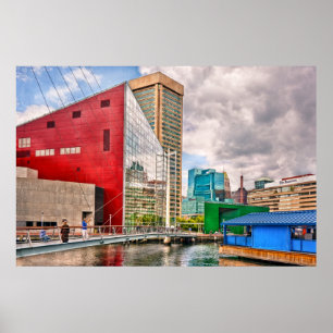 Stad - Baltimore MD - Harbor Place - Toekomstige S Poster