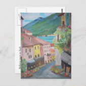 stad Bellagio, Italië Briefkaart (Voorkant / Achterkant)
