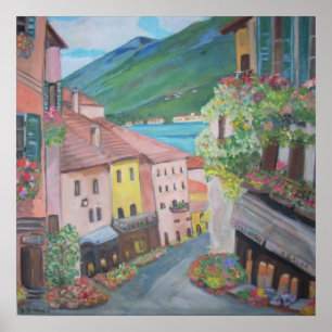 stad Bellagio, Italië Poster