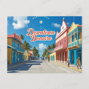 Stad Bonaire ansichtkaart Feestdagenkaart