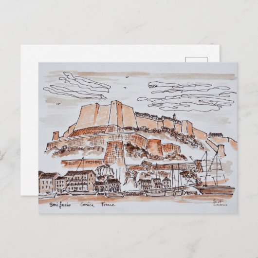 Stad Bonifacio | Corsica, Frankrijk Briefkaart (Voorkant / Achterkant)