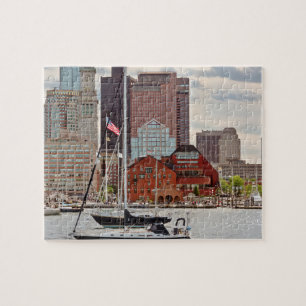 Stad - Boston Ma - Wandelroute haven skyline Legpuzzel