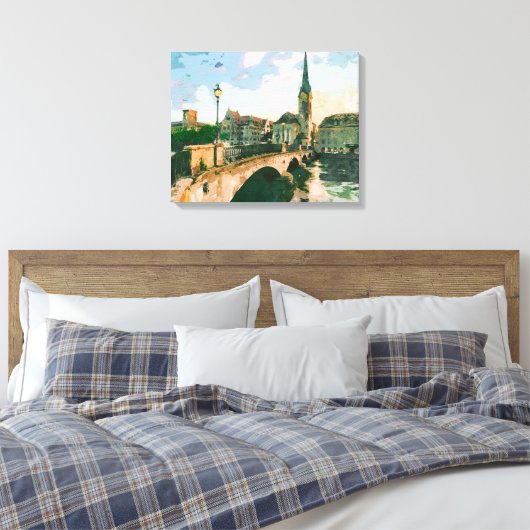 Stad Canvas Afdruk (Insitu (Slaapkamer))