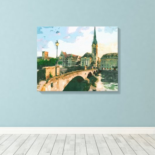 Stad Canvas Afdruk (Insitu (Houten vloer))