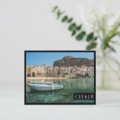 stad Cefalu op Sicilië Briefkaart (Staand voorkant)