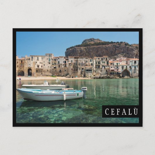 stad Cefalu op Sicilië Briefkaart (Voorkant)