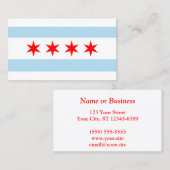 Stad Chicago Flag Visitekaartje (Voorkant / Achterkant)