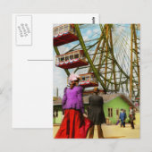 Stad - Chicago, IL - het eerste Ferris Wheel 1893 Briefkaart (Voorkant / Achterkant)