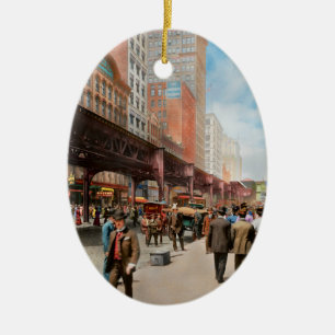 Stad - Chicago, IL - Historische Wabash Ave 1907 Keramisch Ornament