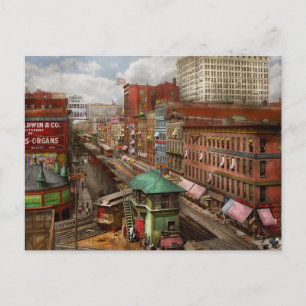 Stad Chicago - Piano Row 1907 Briefkaart