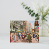 Stad - Chicago - Shopping Crowds 1940 Briefkaart (Staand voorkant)