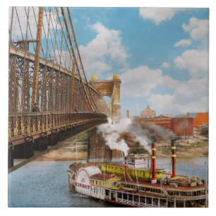 Stad - Cincinnati, OH De stad Cincinnati 1906 Tegeltje