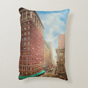 Stad - Cincinnati, OH - East Fifth en Walnut 1910 Accent Kussen