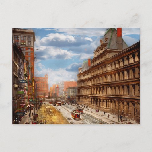 Stad - Cincinnati OH - Government Square 1902 Briefkaart (Voorkant)