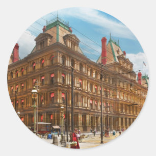 Stad - Cincinnati, OH - Het federale gebouw 1901 Ronde Sticker