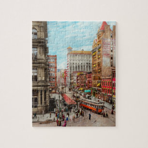 Stad - Cincinnati, OH - Koningin stad 1915 Legpuzzel