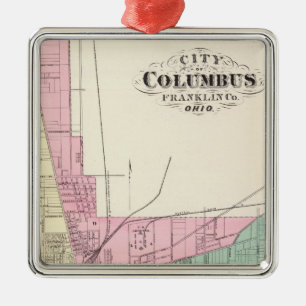 Stad Columbus, provincie Franklin, Ohio Metalen Ornament