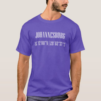 Stad Coördinaten Johannesburg jongen T-shirt