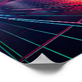 stad cyberpunk in het veld poster (Hoek)