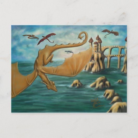 Stad Dragons Briefkaart (Voorkant)