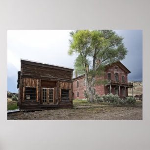 STAD DRUG STORE and HOTEL MEADE - BANNACK MONTANA Poster