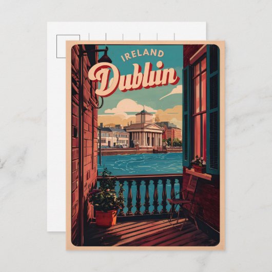 stad Dublin, Ierland republiek reisgeschenken Briefkaart (Voorkant / Achterkant)