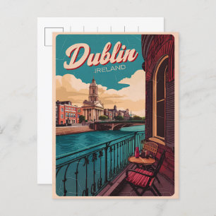 stad Dublin, Ierland republiek reisgeschenken Briefkaart