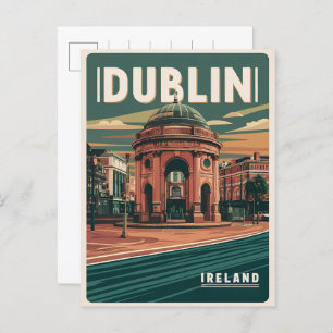 stad Dublin, Ierland republiek reisgeschenken Briefkaart