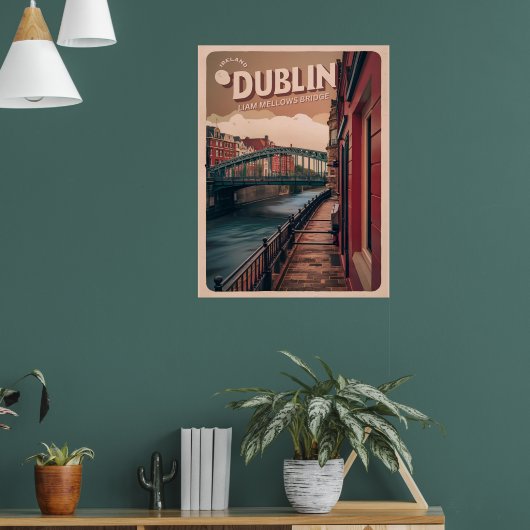  stad Dublin, Ierland republiek reisgeschenken Poster (Woonkamer 1)