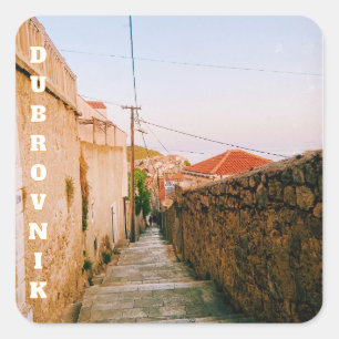 Stad Dubrovnik, Dalmatië, Kroatië Vierkante Sticker