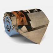 Stad - Dubuque IA - Main street 1940 Stropdas (Opgerold)